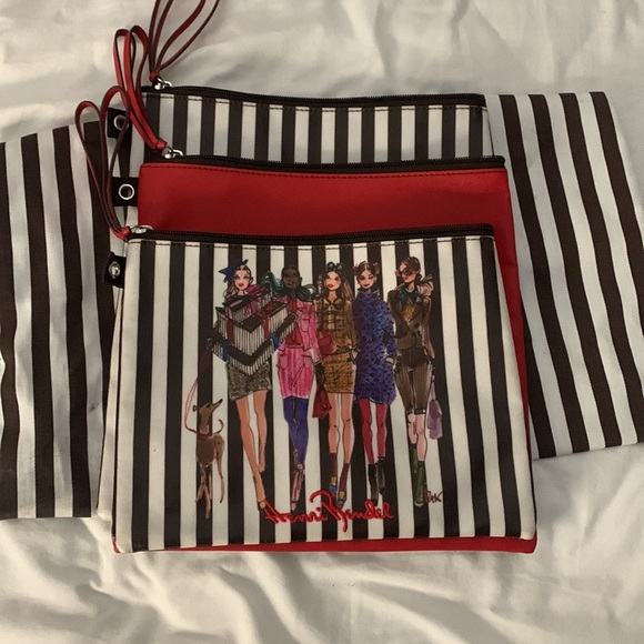 EUC HENRI BENDEL 3 ZIPPERED POUCHES - Picture 2 of 9